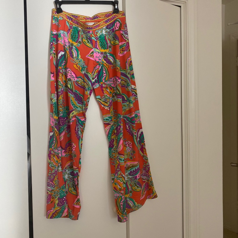 Orange print lounge pant